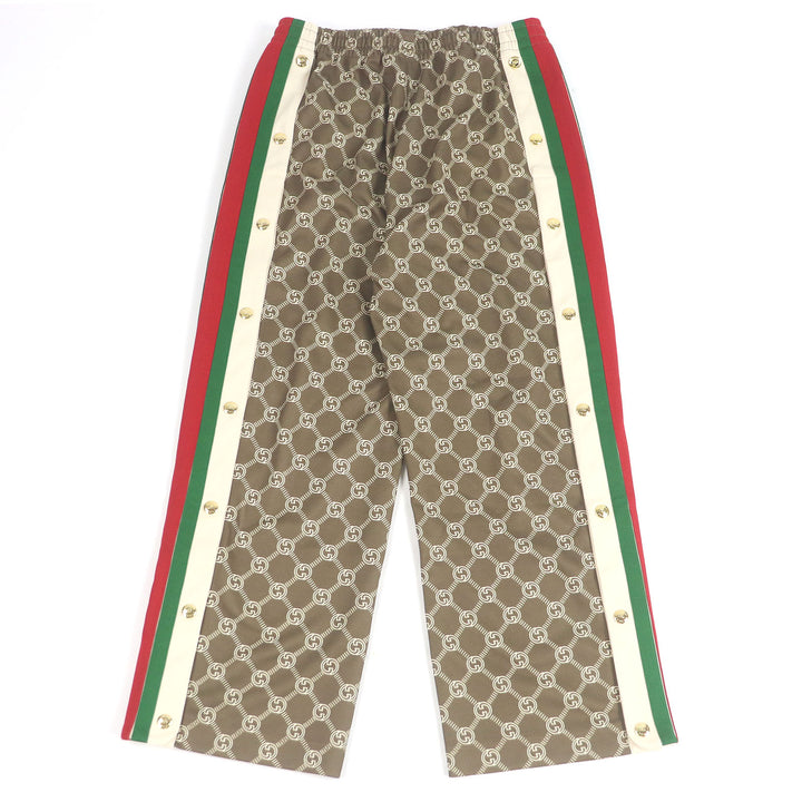 Excellent GUCCI Pants Interlocking G all-over print web line truck Brown XS 671496