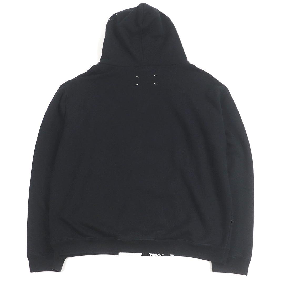 Great Maison Margiela 10 hoodie DIAGONAL PAINT EFFECT HOODIE pullover Black