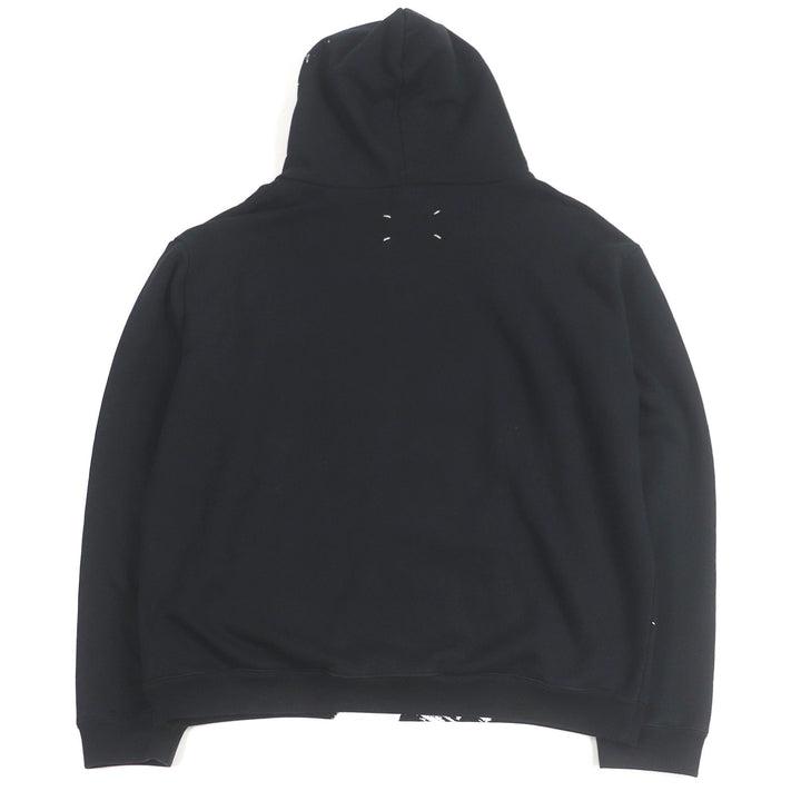Great Maison Margiela 10 hoodie DIAGONAL PAINT EFFECT HOODIE pullover Black