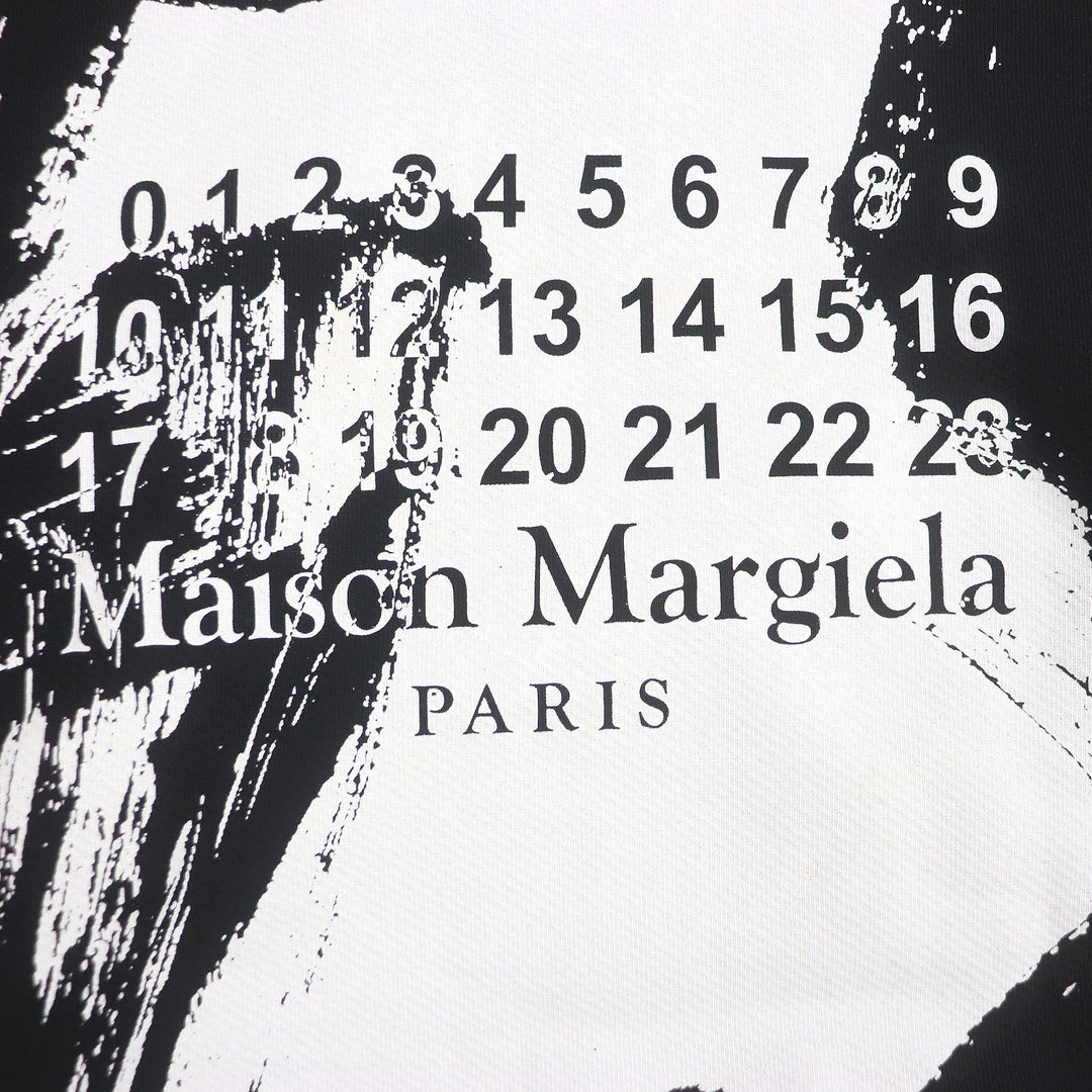 Great Maison Margiela 10 hoodie DIAGONAL PAINT EFFECT HOODIE pullover Black