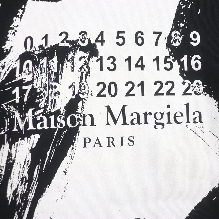 Great Maison Margiela 10 hoodie DIAGONAL PAINT EFFECT HOODIE pullover Black