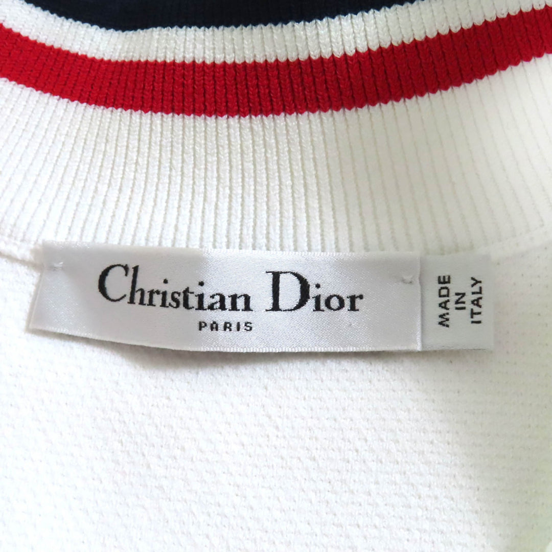 Christian Dior Jacket Dior Vibe bomber jacket white Rayon Women 40 514V50A5001