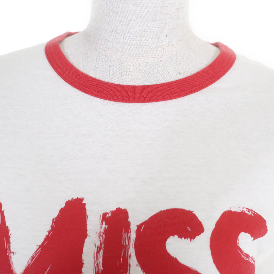Excellent Christian Dior Short sleeve T-shirt Ivory Red Women S 453T40A4554