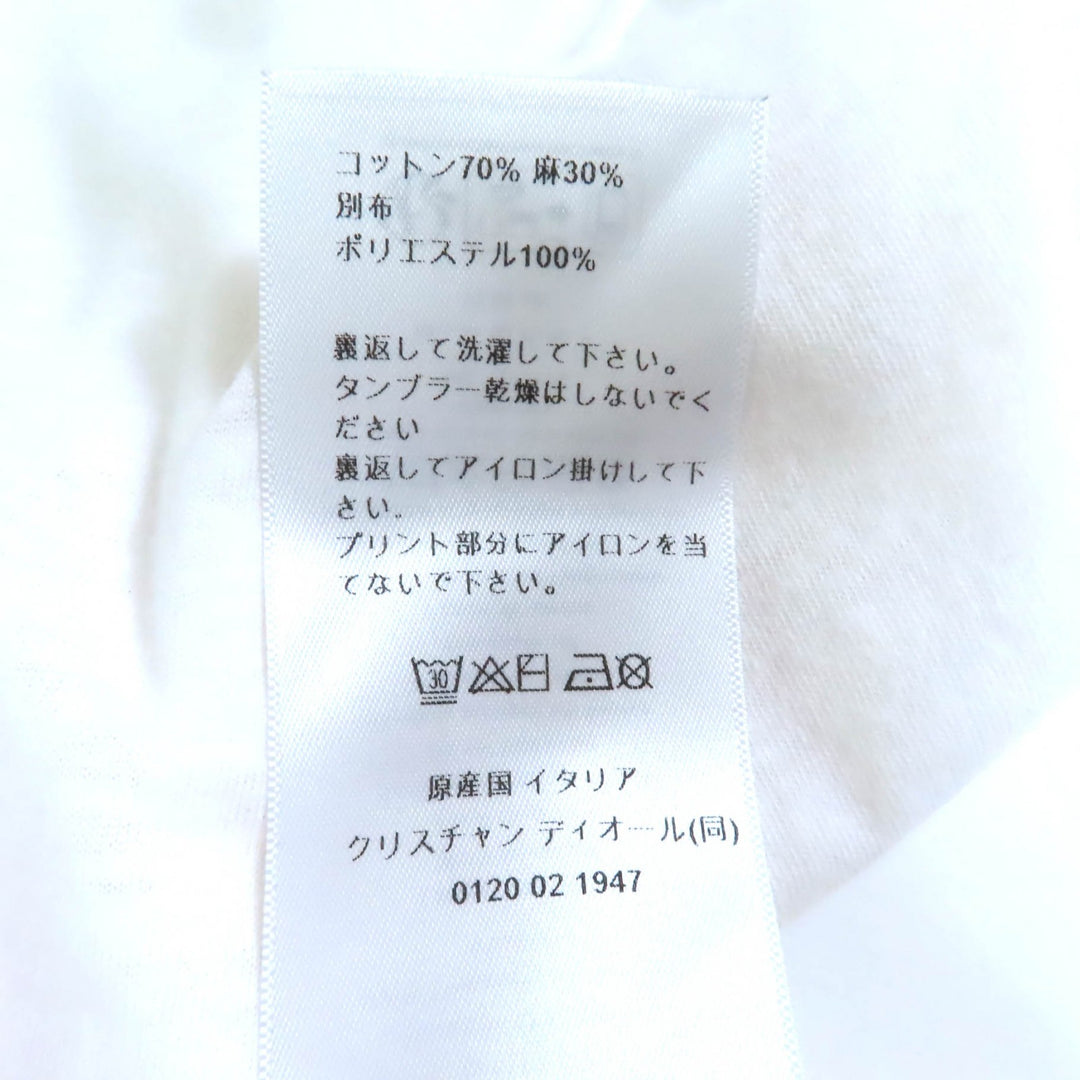 クリスチャンディオール 半袖Tシャツ アイボリーレッド コットン レディース S 453T40A4554 美品