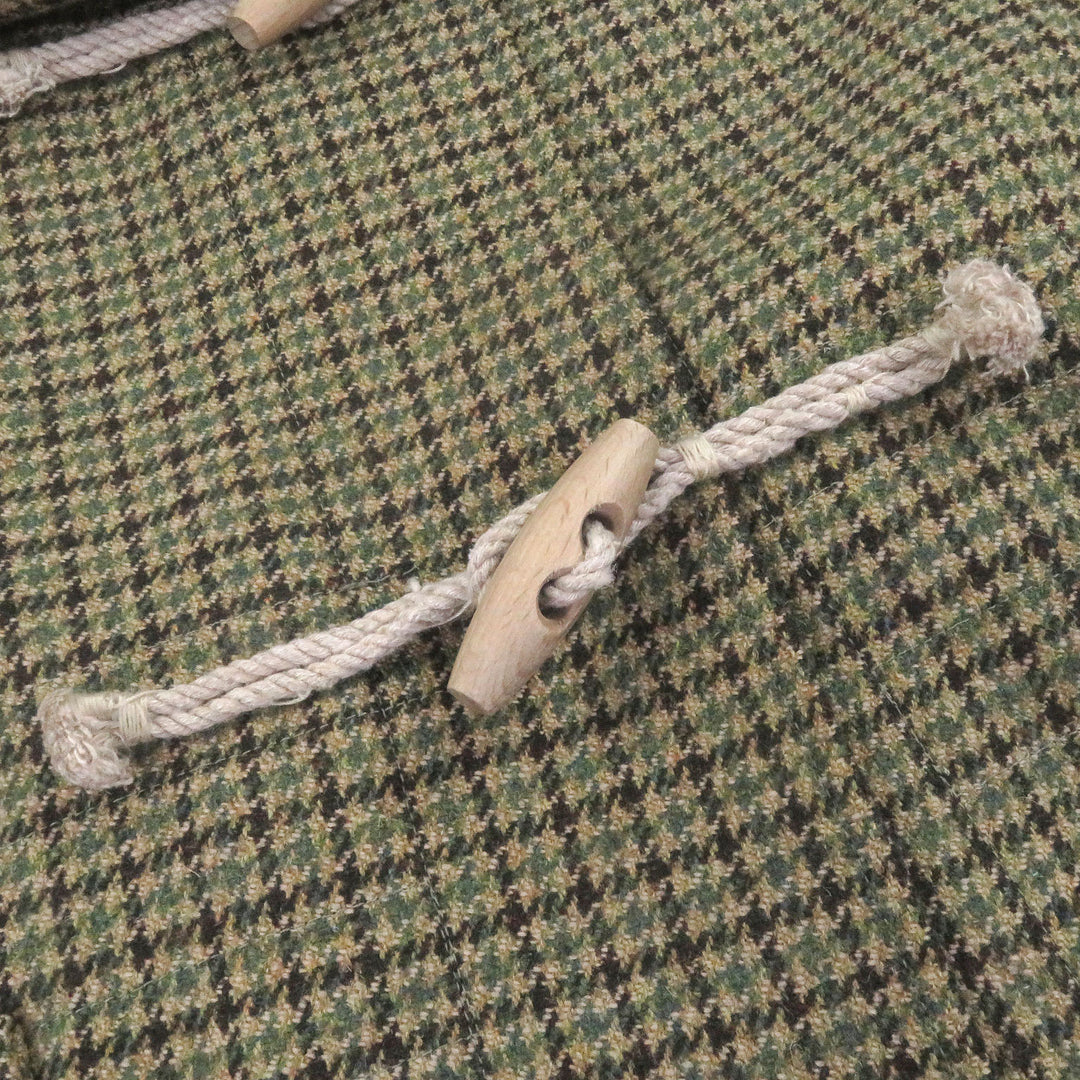 Excellent GUCCI Duffel coat HA HA HA Houndstooth all-over pattern beige wool