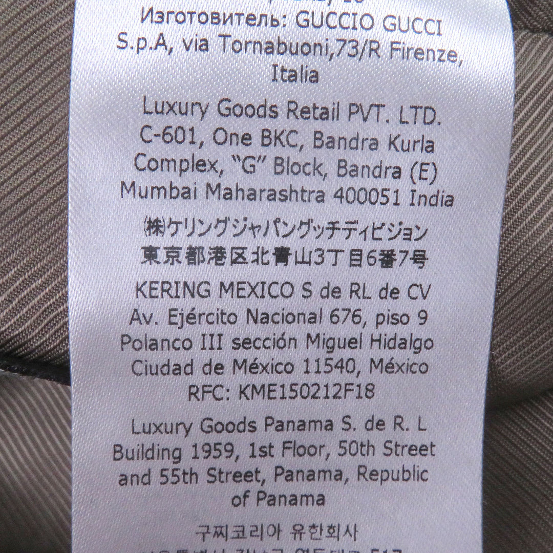 Excellent GUCCI Duffel coat HA HA HA Houndstooth all-over pattern beige wool