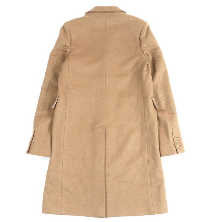 新品 GUCCI チェスターコート シティラベル ロゴボタン ブラウン キャメル メンズ 44 753089