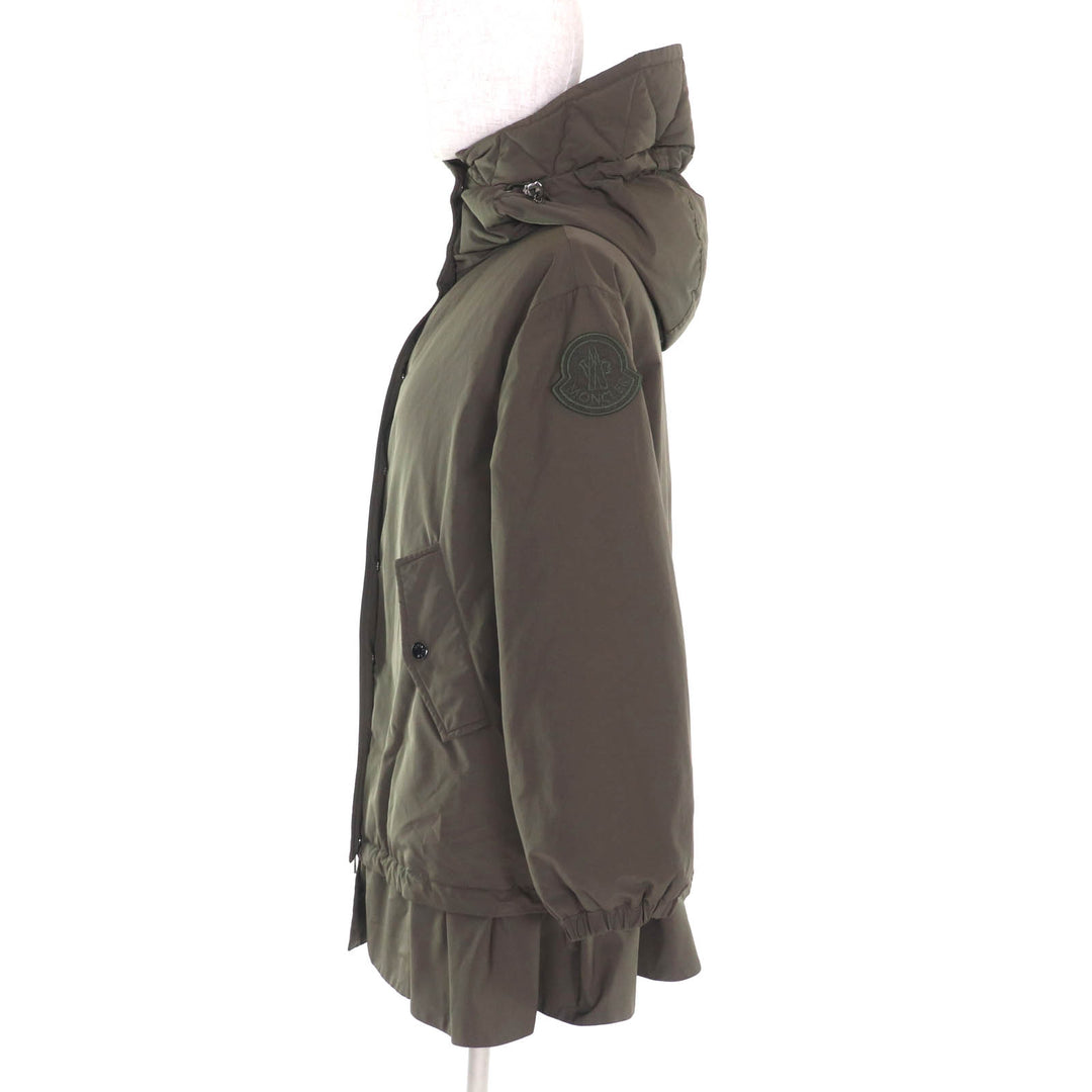 素晴らしい MONCLER ダウンジャケット IRUS カーキ ポリエステル レディース