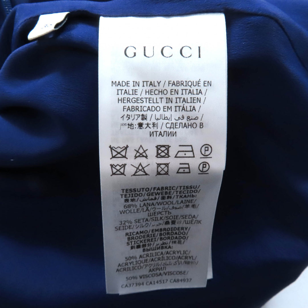 Excellent GUCCI one piece Navy wool Women 36 610872