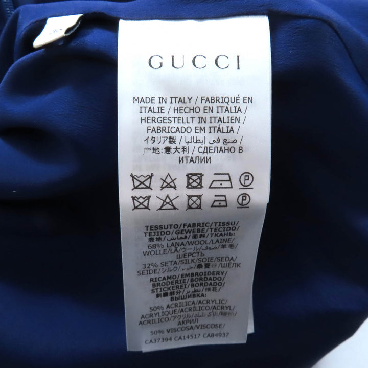 Excellent GUCCI one piece Navy wool Women 36 610872