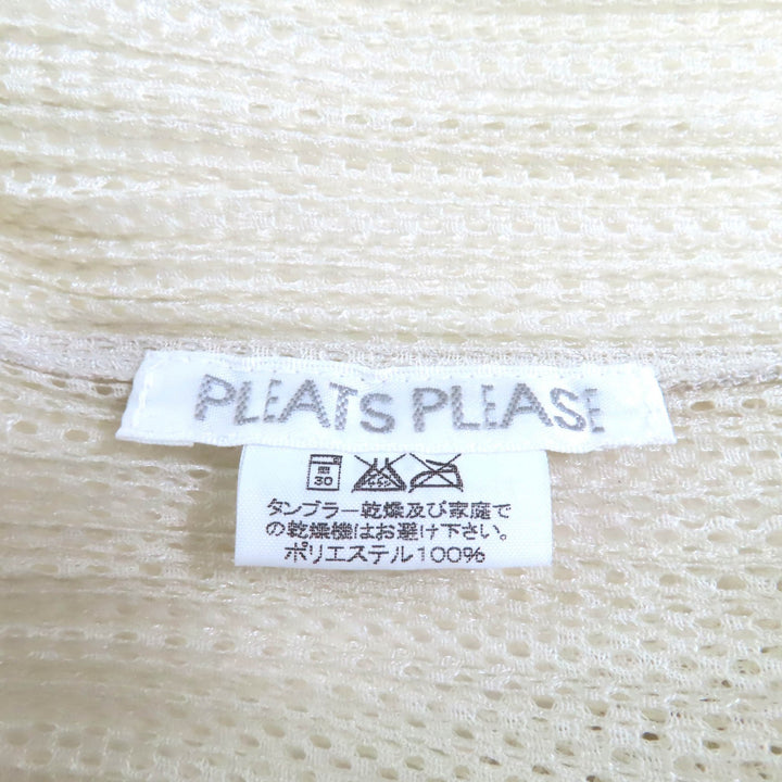 PLEATS PLEASE カーディガン アイボリー ポリエステル レディース 3 PP06-JO702