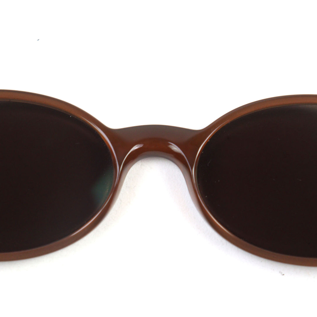 Excellent Cartier sunglasses 2C decor logo engraved oval shape Clear Brown Silver men