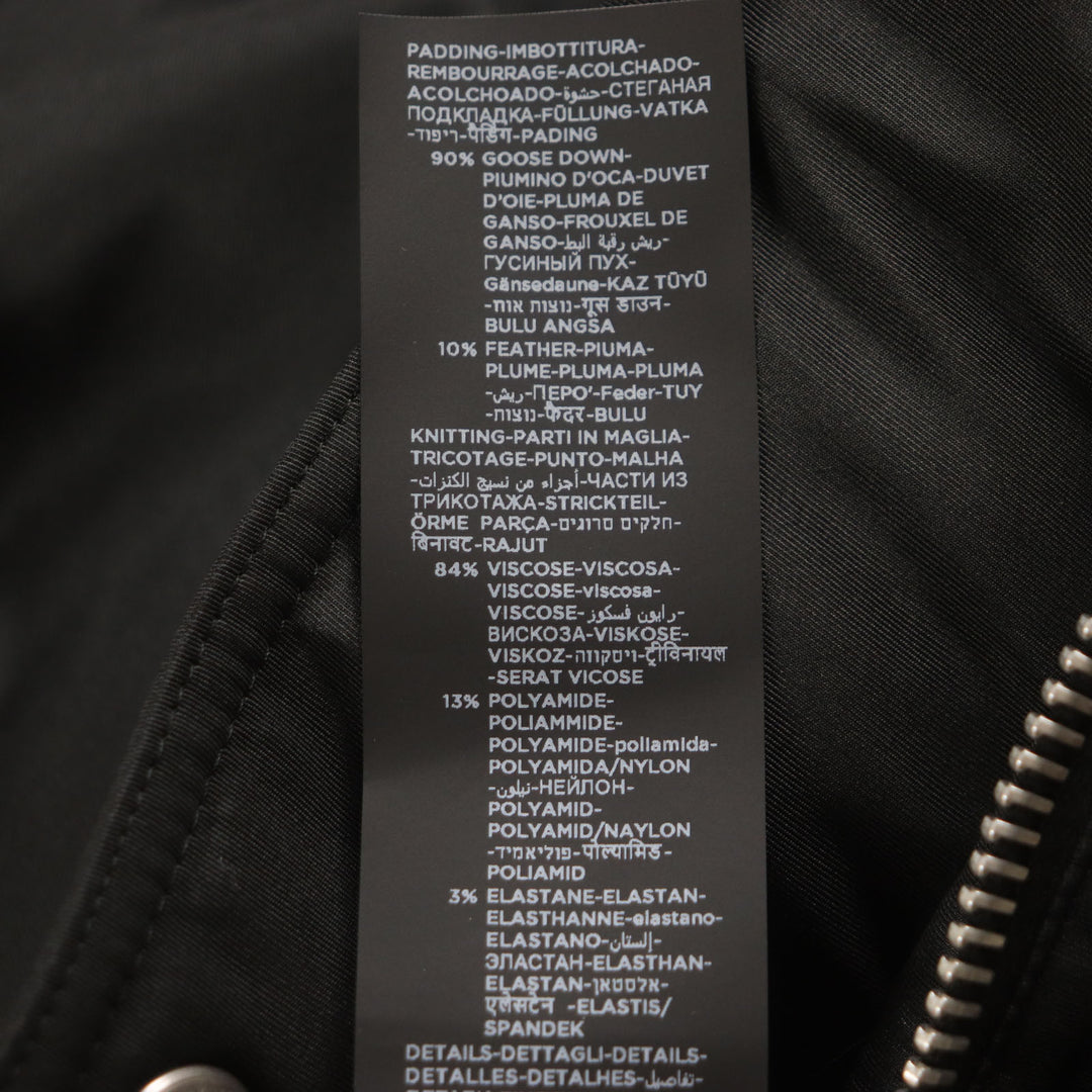 TOM FORD down coat Hooded double zip-up black polyester mens 48 TFO645