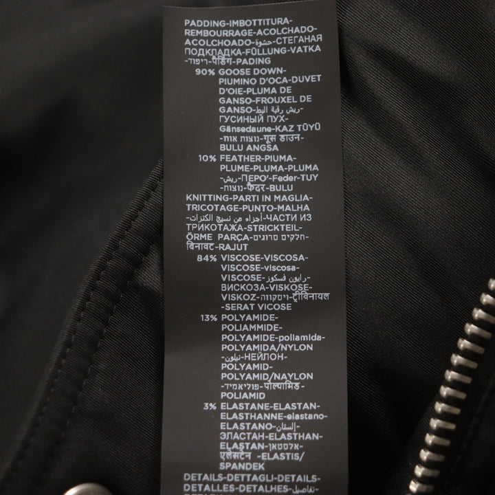 TOM FORD down coat Hooded double zip-up black polyester mens 48 TFO645