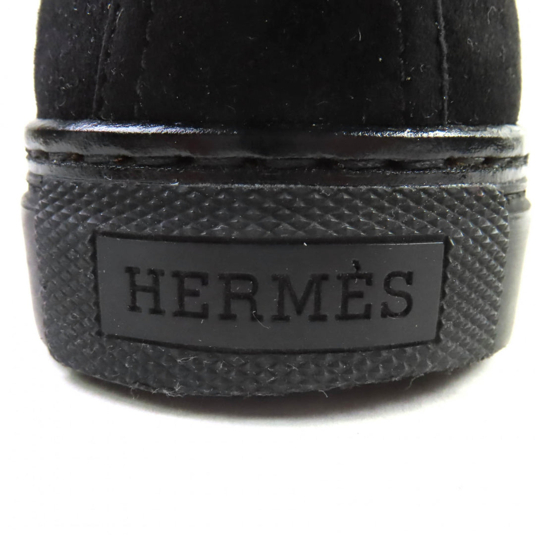 HERMES ハイカットスニーカー JIMMY ブラック スエードレザー レディース 35.5