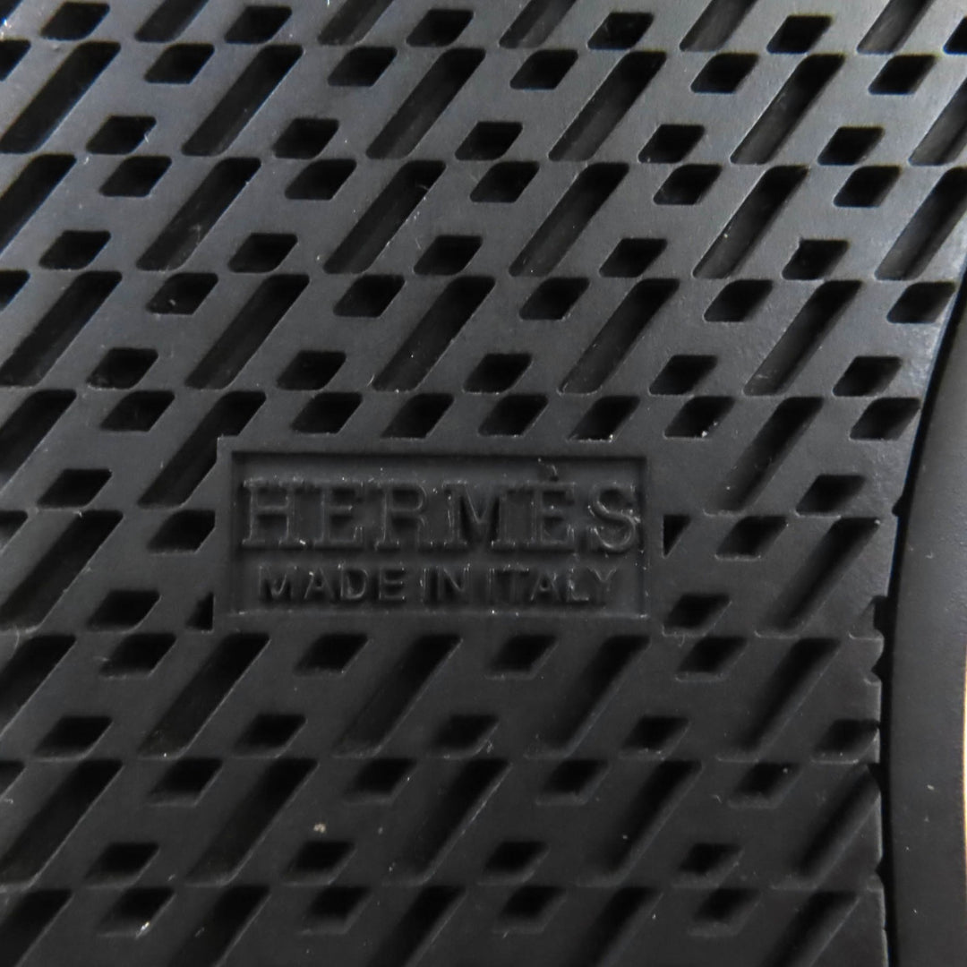 HERMES ハイカットスニーカー JIMMY ブラック スエードレザー レディース 35.5