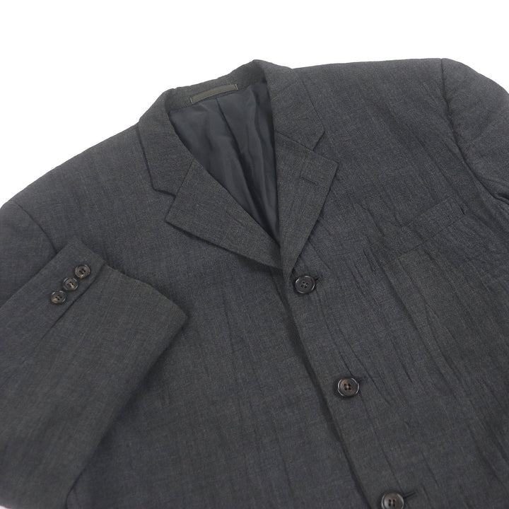 良品 COMME des GARCONS HOMME テーラードジャケット 96AW アーカイブ シワ加工 シングル