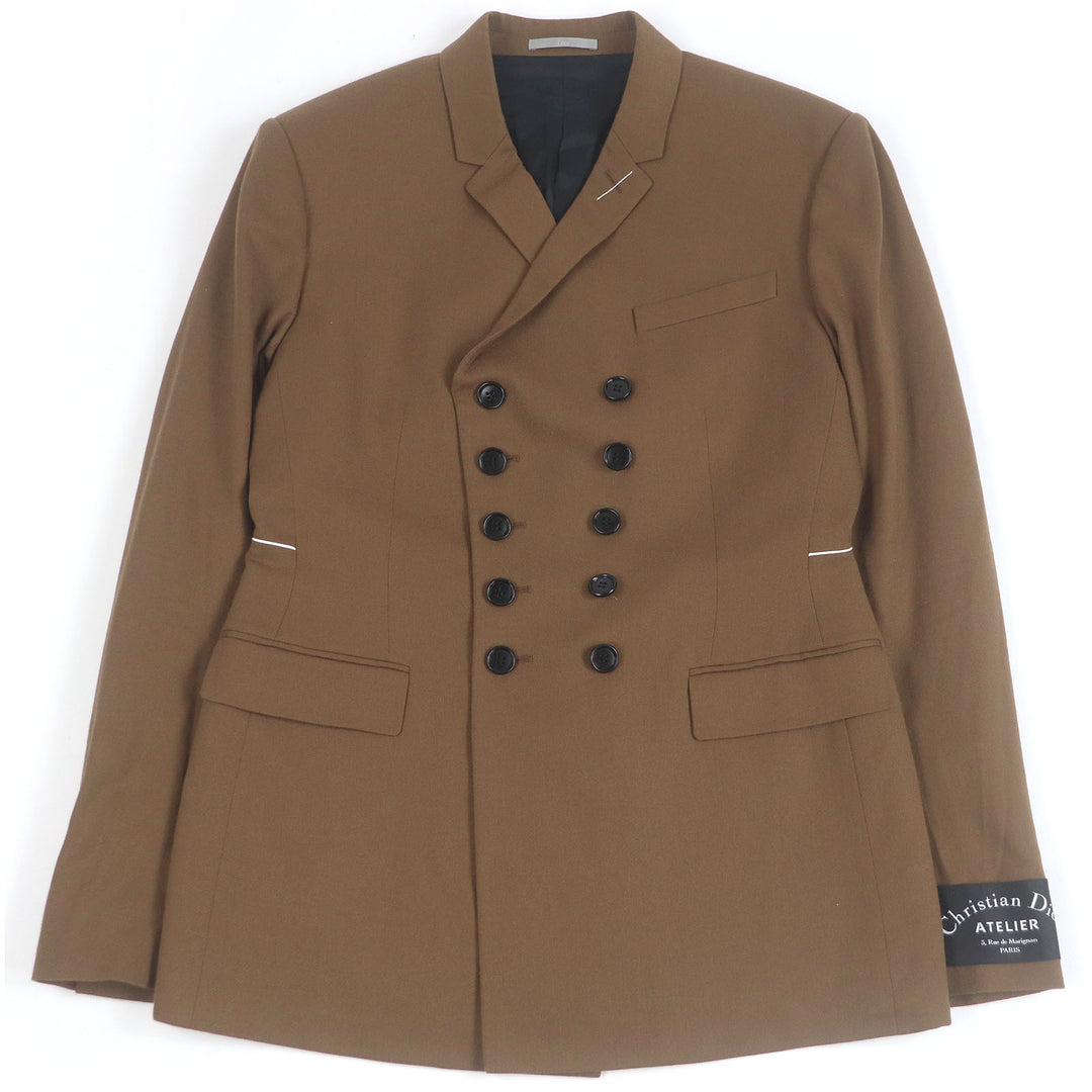 Dior HOMME テーラードジャケット ATELIER ダブルブレスト ブラウン 46 833C246M4321