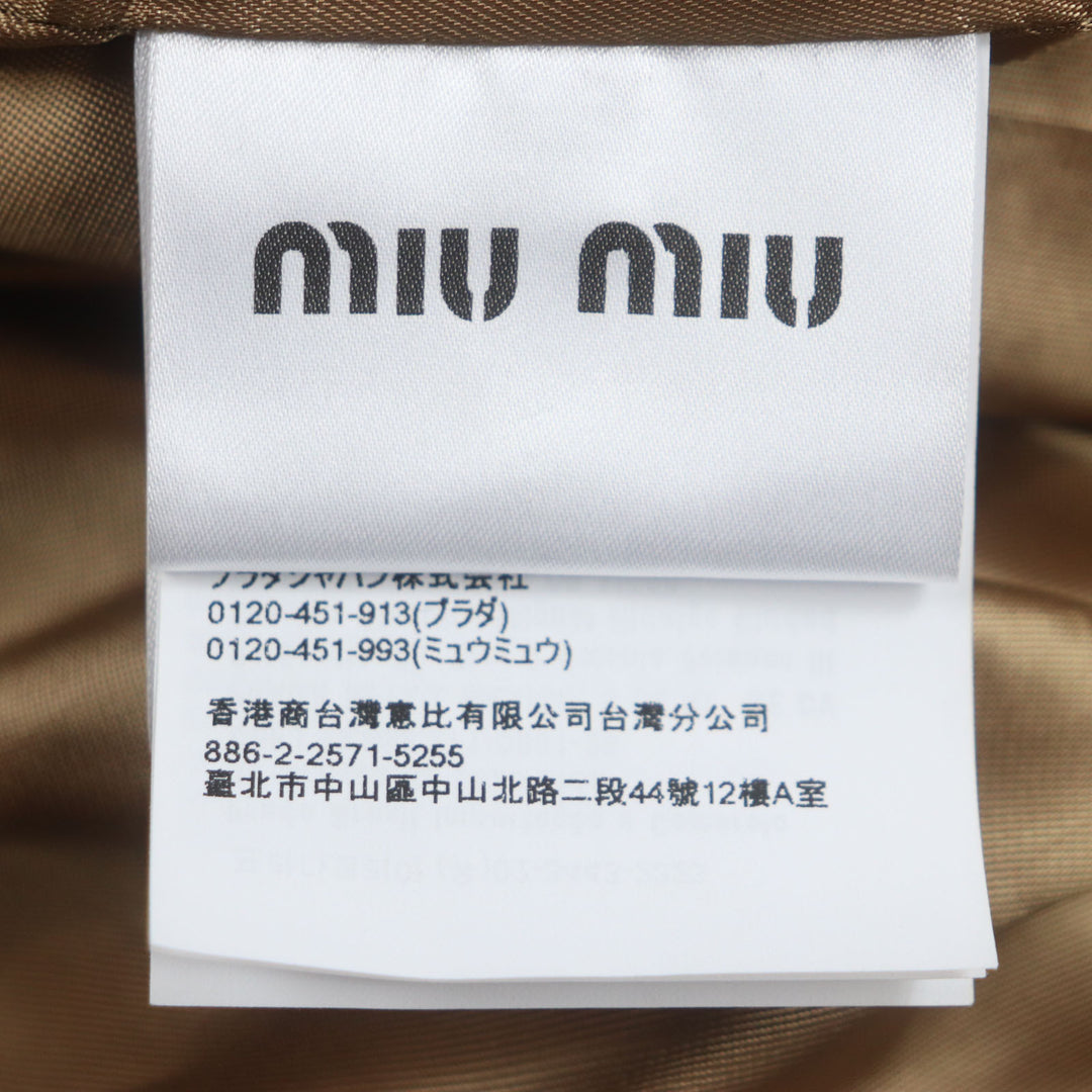 ミュウミュウ ブルゾン ブラウン コットン メンズ 46 ML1066