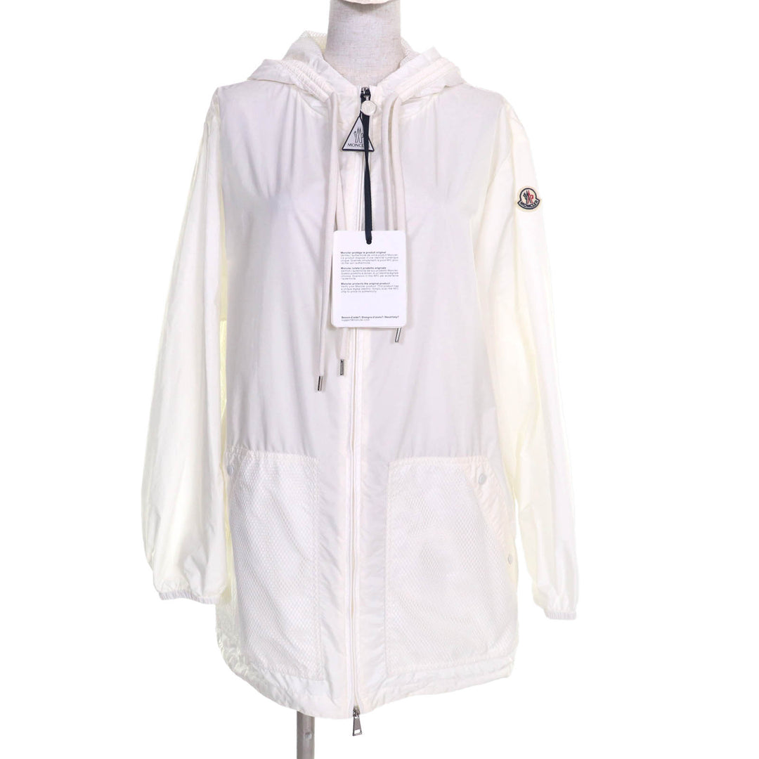 新品 MONCLER ナイロンジャケット IOLE オーバーサイズシルエット ホワイト ナイロン レディース 1