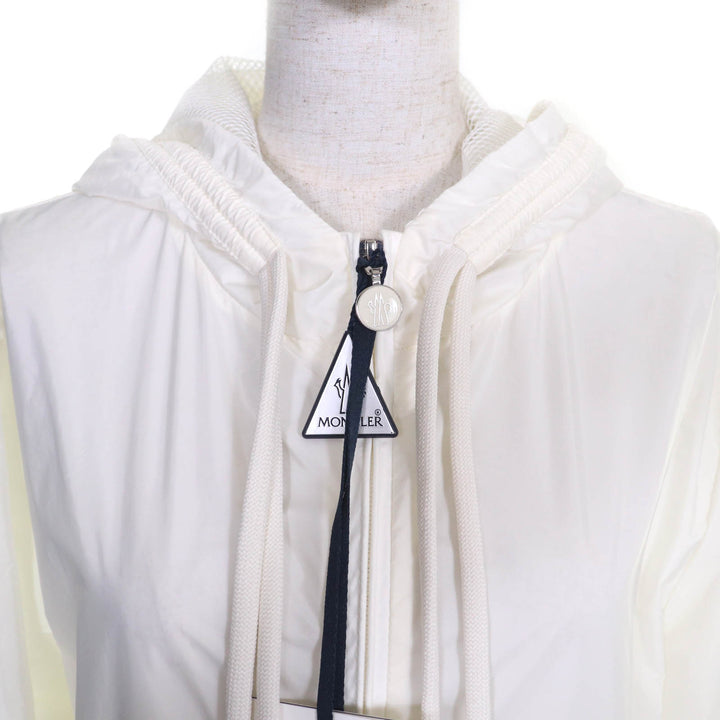 新品 MONCLER ナイロンジャケット IOLE オーバーサイズシルエット ホワイト ナイロン レディース 1