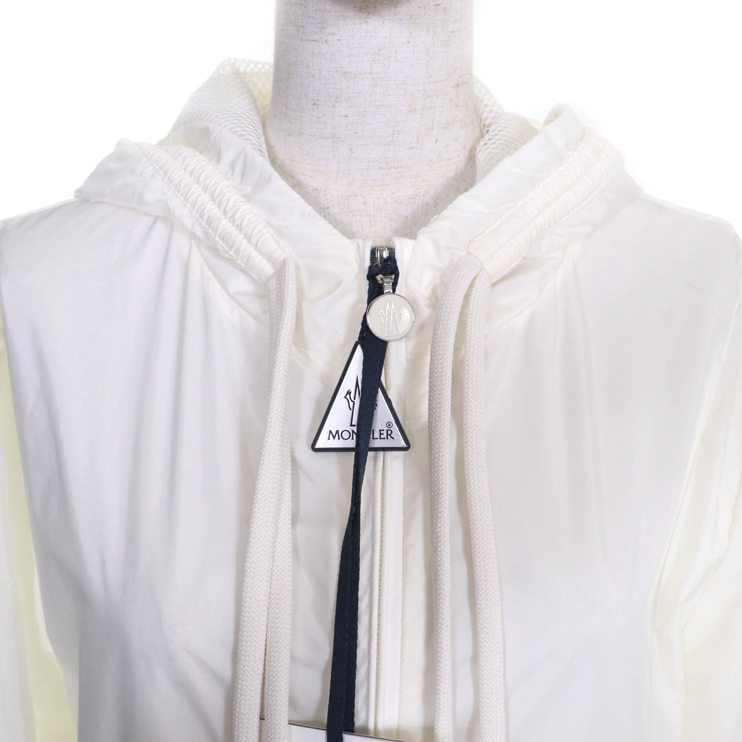 新品 MONCLER ナイロンジャケット IOLE オーバーサイズシルエット ホワイト ナイロン レディース 1