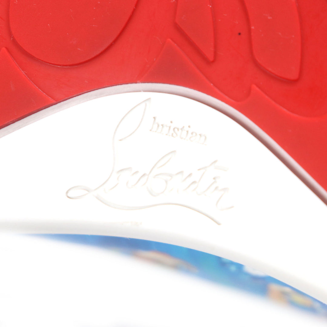 Excellent ChristianLouboutin Lowcutsneakers Lewis Junior Blue white leather mens