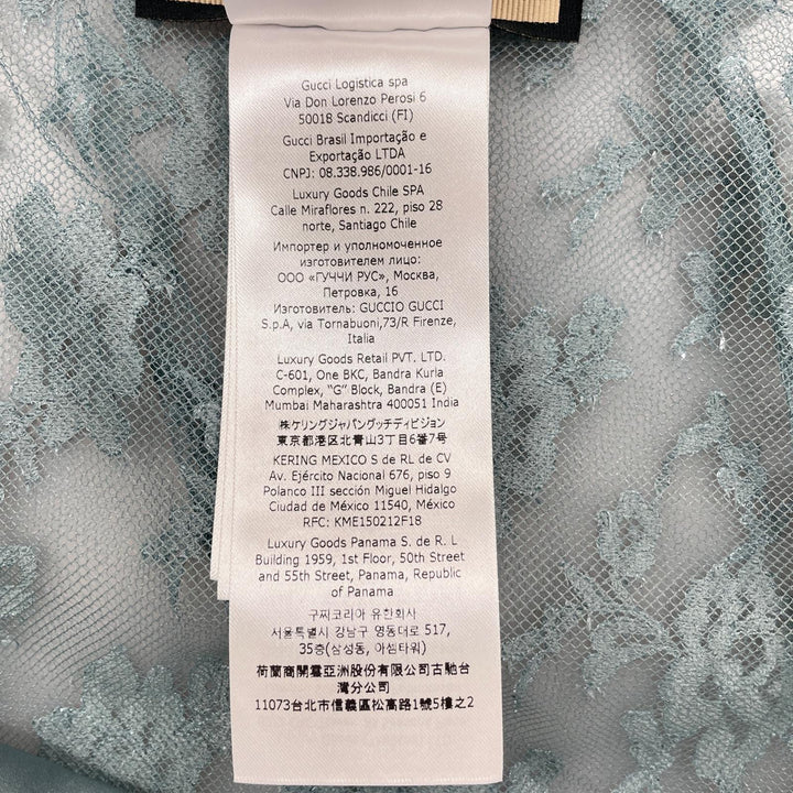 新品 GUCCI ロングスカート アシンメトリー サック ブルー ポリアミド レディース 38 699241