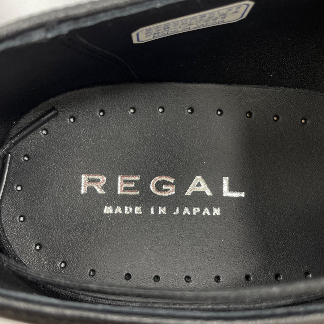 新品 REGAL レザーシューズ プレーントゥ ビジネスシューズ ブラックレザー メンズ 26.5
