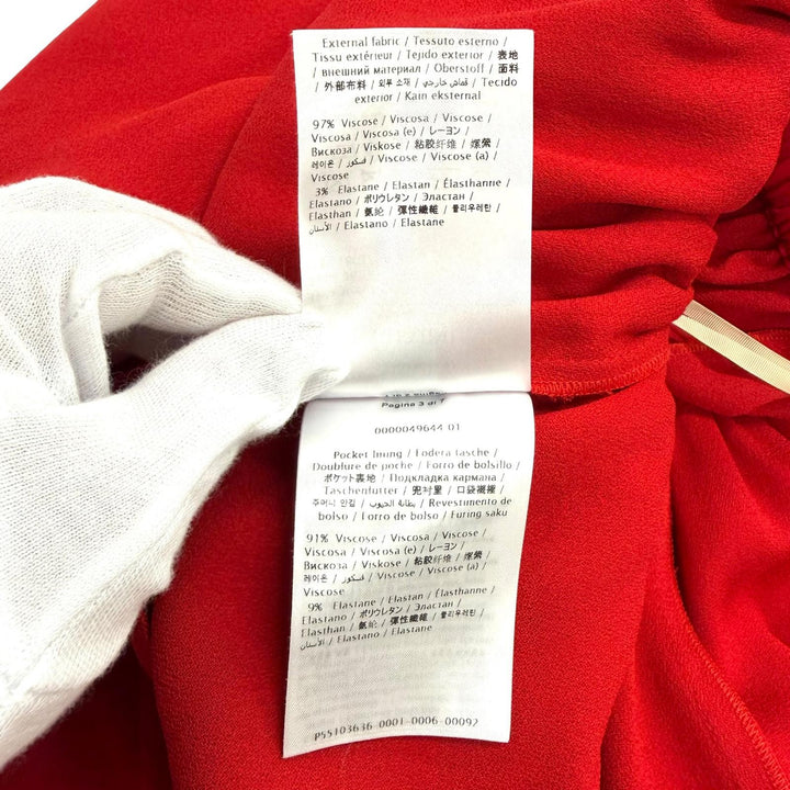 Excellent VALENTINO one piece Red Rayon Women 36 SB0VAP6350F