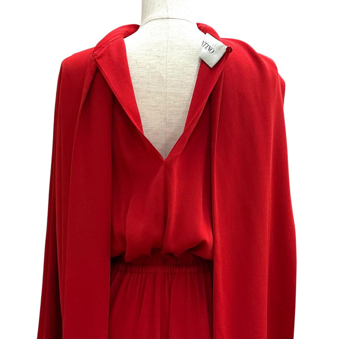 Excellent VALENTINO one piece Red Rayon Women 36 SB0VAP6350F