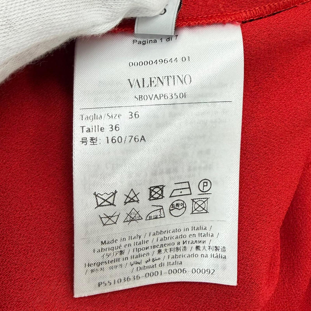Excellent VALENTINO one piece Red Rayon Women 36 SB0VAP6350F