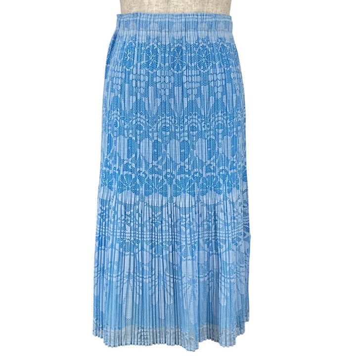 Excellent PLEATS PLEASE skirt All-over pattern Light blue polyester 1 PP11-JG721