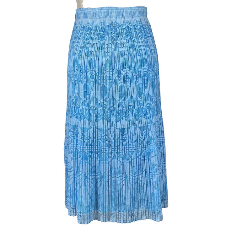 Excellent PLEATS PLEASE skirt All-over pattern Light blue polyester 1 PP11-JG721