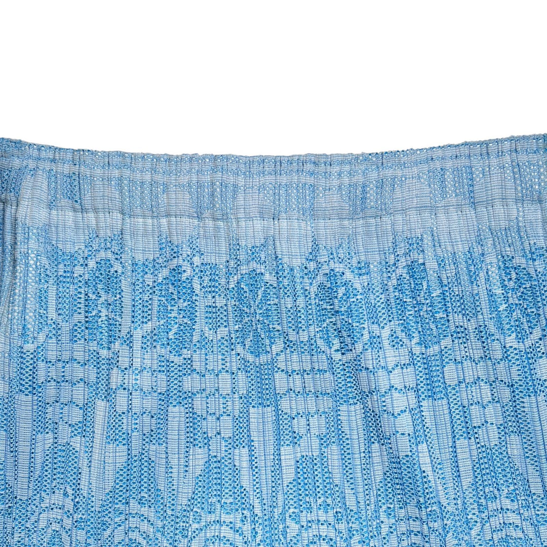Excellent PLEATS PLEASE skirt All-over pattern Light blue polyester 1 PP11-JG721