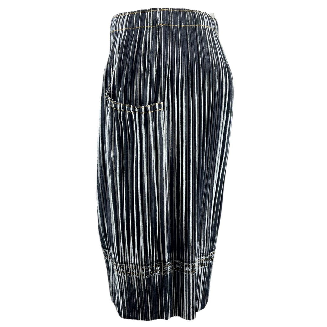 Excellent PLEATS PLEASE skirt Denim transfer tights, large size 5 PP01-JG594