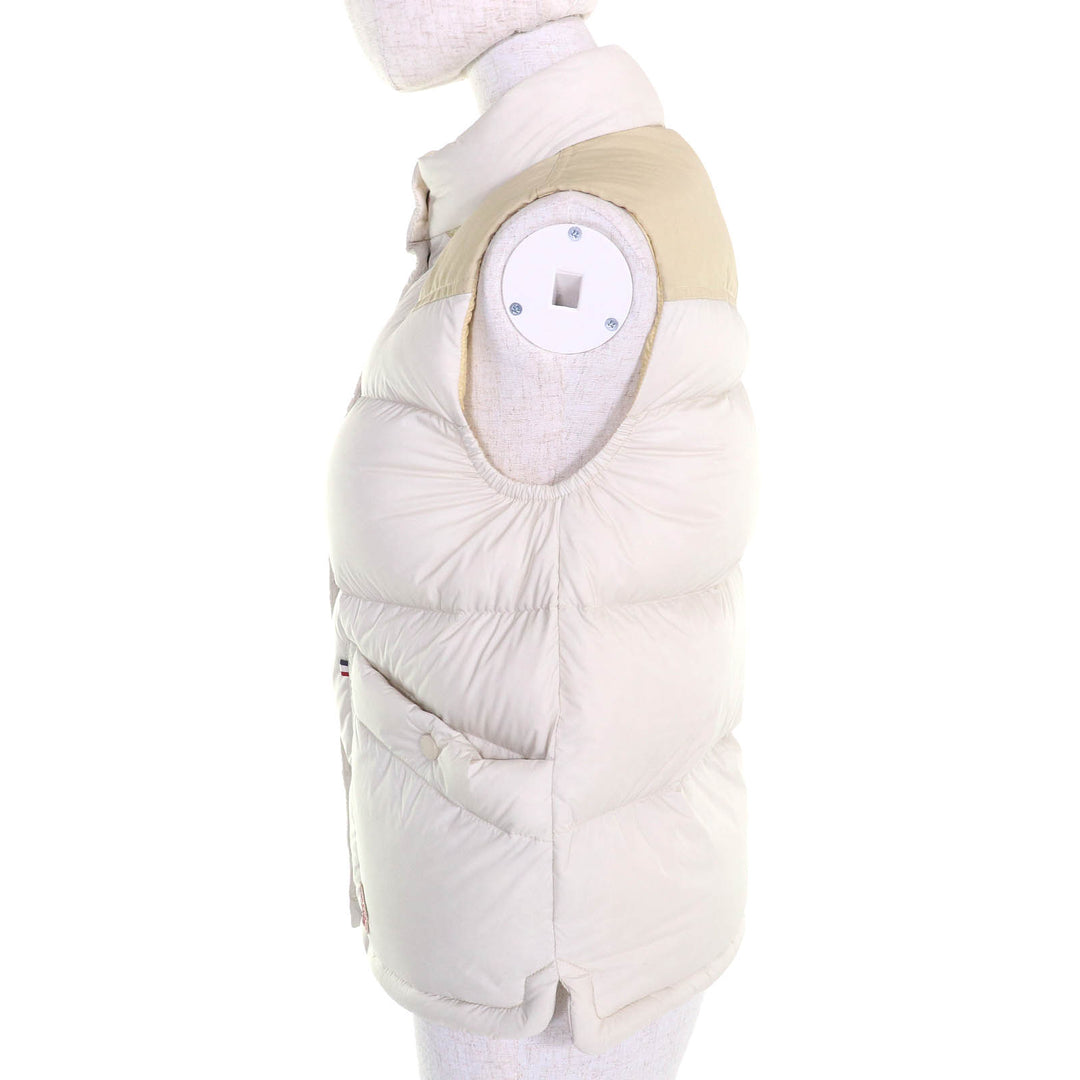 MONCLER GRENOBLE ダウンベスト SORAPIS ロゴパッチ ロゴボタン オフホワイト レディース 0