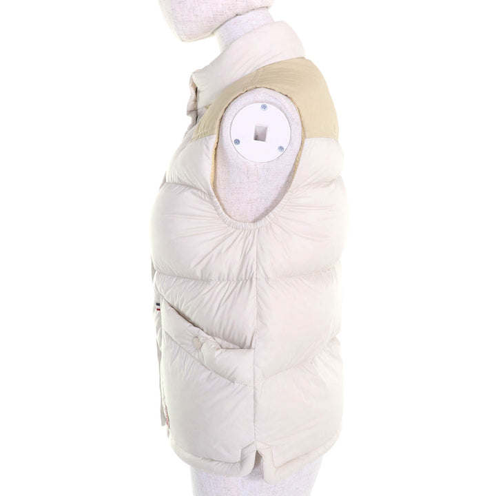 Excellent MONCLER GRENOBLE Down vest SORAPIS Logo Button off white Women 0