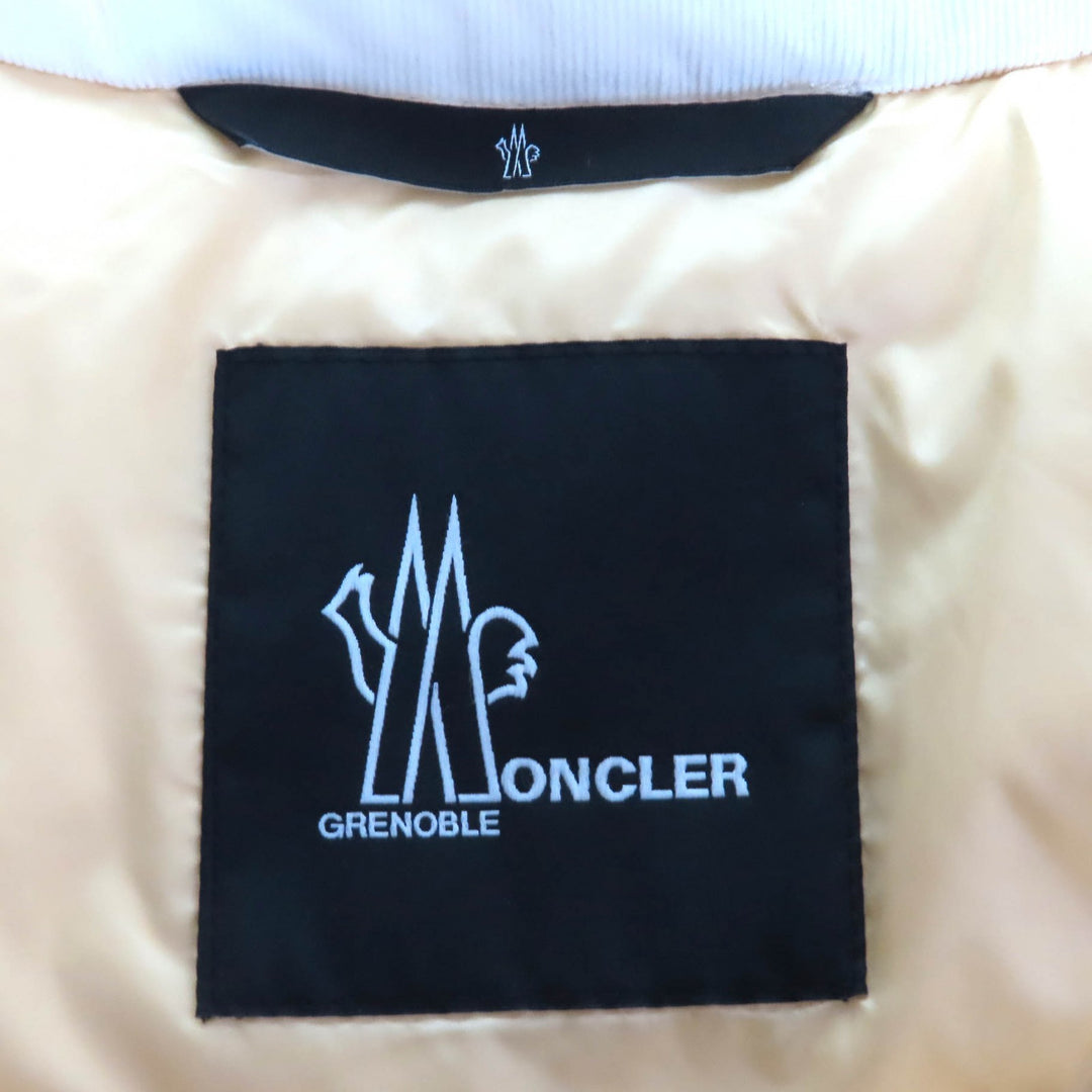 MONCLER GRENOBLE ダウンベスト SORAPIS ロゴパッチ ロゴボタン オフホワイト レディース 0