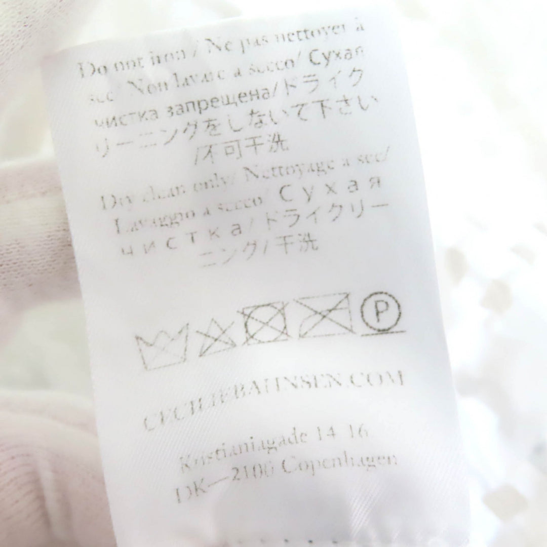 素晴らしい CECILIE BAHNSEN ブラウス VEGTA BLOUSE チェック柄 パフスリーブ フレア ホワイト J05DL0103