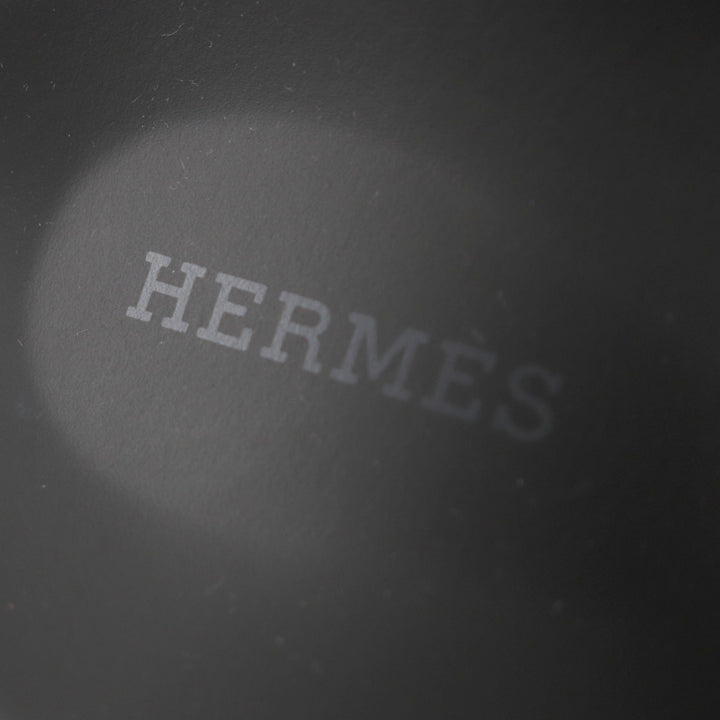 Pristine HERMES Sandals Hercules Black navy leather mens 44