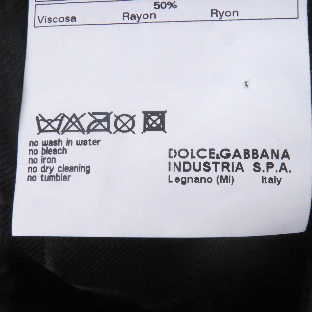 Great DOLCE&GABBANA leather jacket Black tag elbow patch black