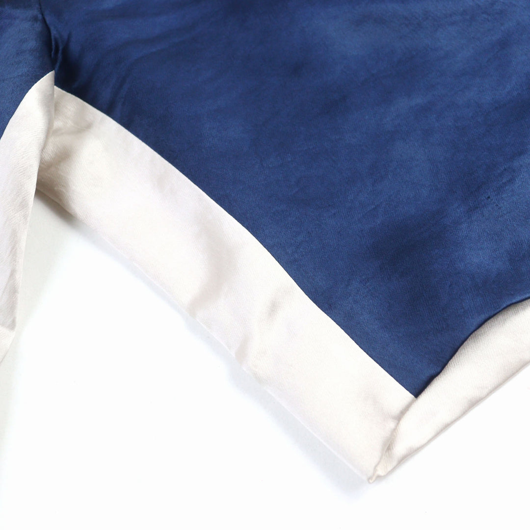 Discounted GUCCI Shorts Satin GG star drawstring Navy Ivory Red acetate men 44 575325