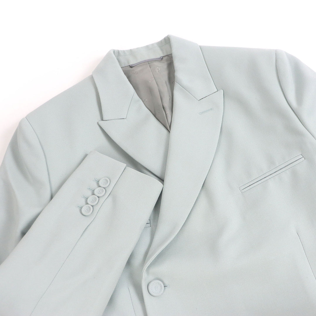 DIOR ジャケット シングルピークドラペル ライトグリーン ウール メンズ 50 283C255A5180 美品