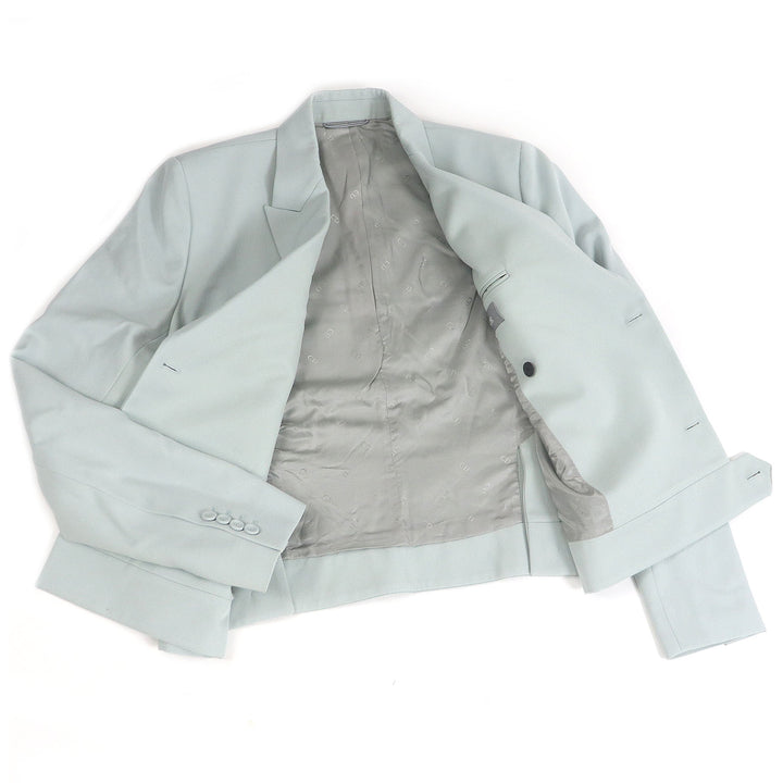 DIOR ジャケット シングルピークドラペル ライトグリーン ウール メンズ 50 283C255A5180 美品