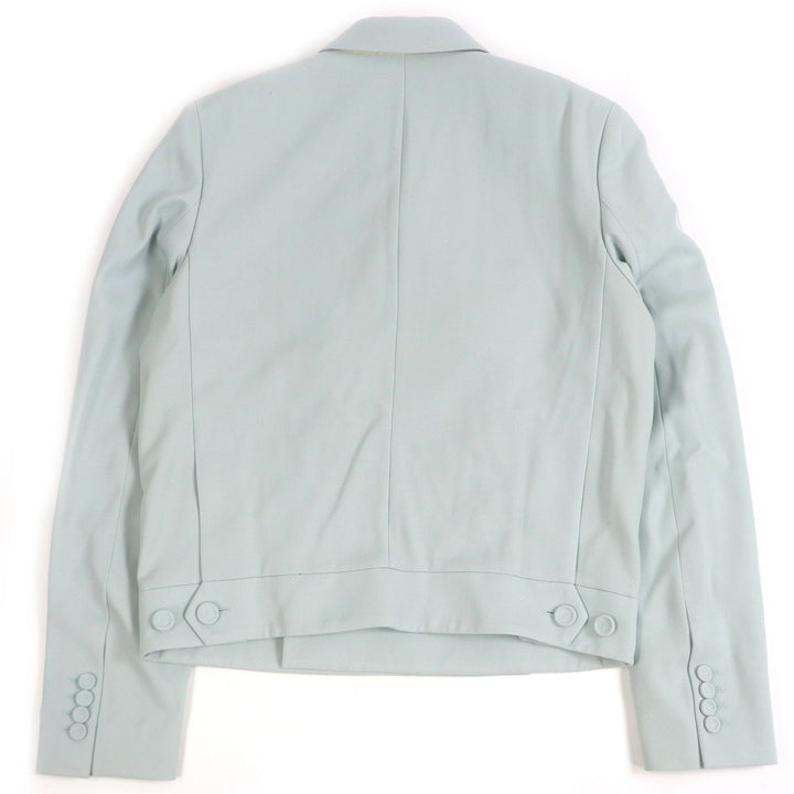 DIOR ジャケット シングルピークドラペル ライトグリーン ウール メンズ 50 283C255A5180 美品