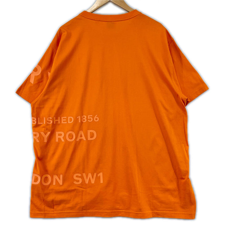 素晴らしい BURBERRY 半袖 Tシャツ ホースフェリープリント オレンジ コットン メンズ L 8040692