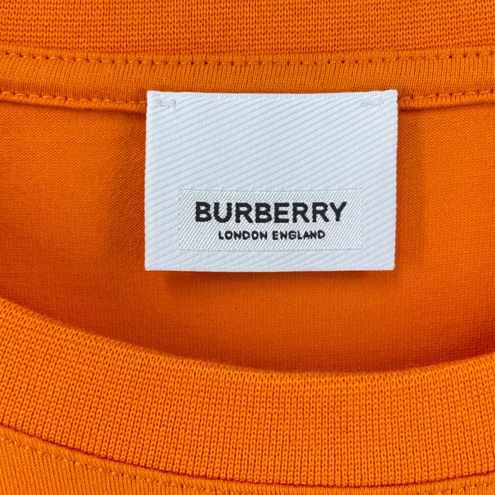 Excellent BURBERRY T-shirt Horse ferry print Orange cotton mens L 8040692