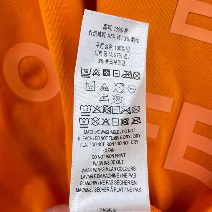 素晴らしい BURBERRY 半袖 Tシャツ ホースフェリープリント オレンジ コットン メンズ L 8040692