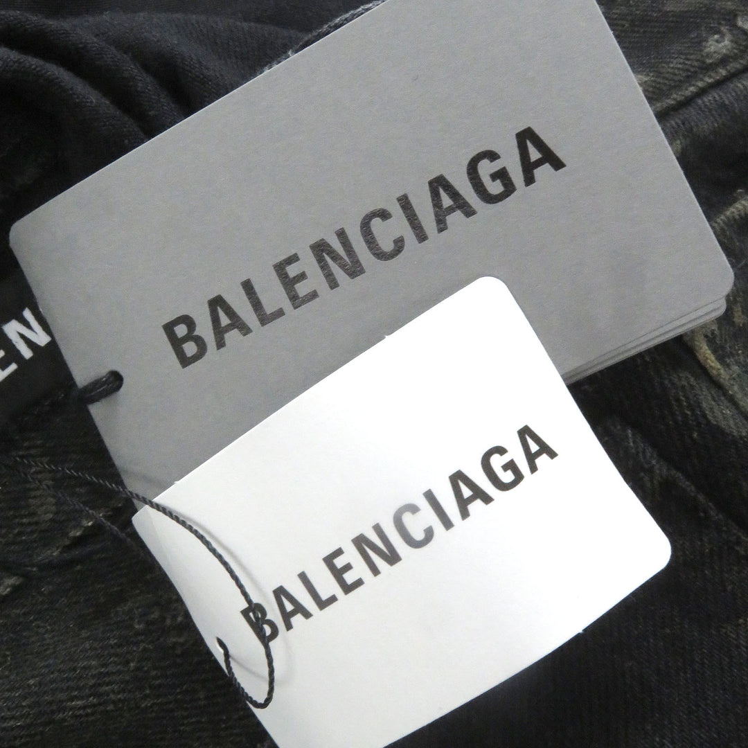 Pristine BALENCIAGA Denim pants Super Destroy Denim Pants black mens S 745248